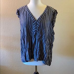 Old Navy Blue/White Striped Blouse